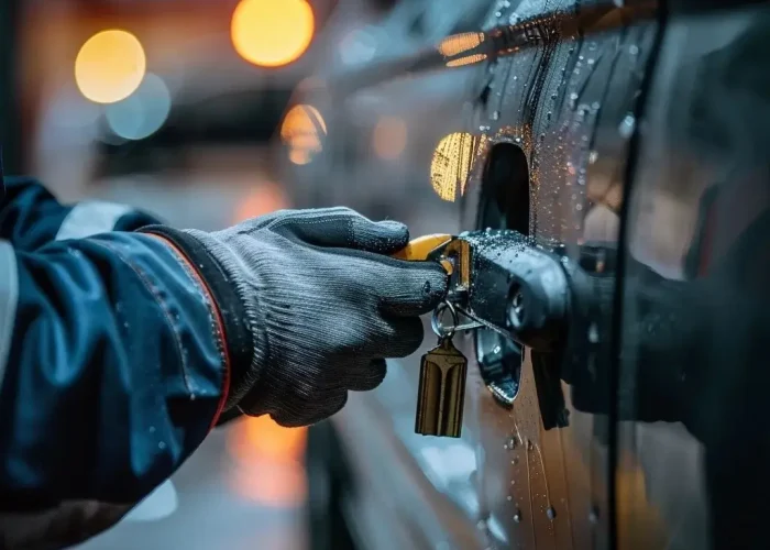 Autoöffnung Kempen: Öffnen eines Auto-Schlosses mit einem Werkzeug